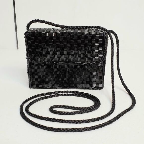 Alfred Sung Square Beaded Formal Evening Shoulder Bag - Picture 1 of 13